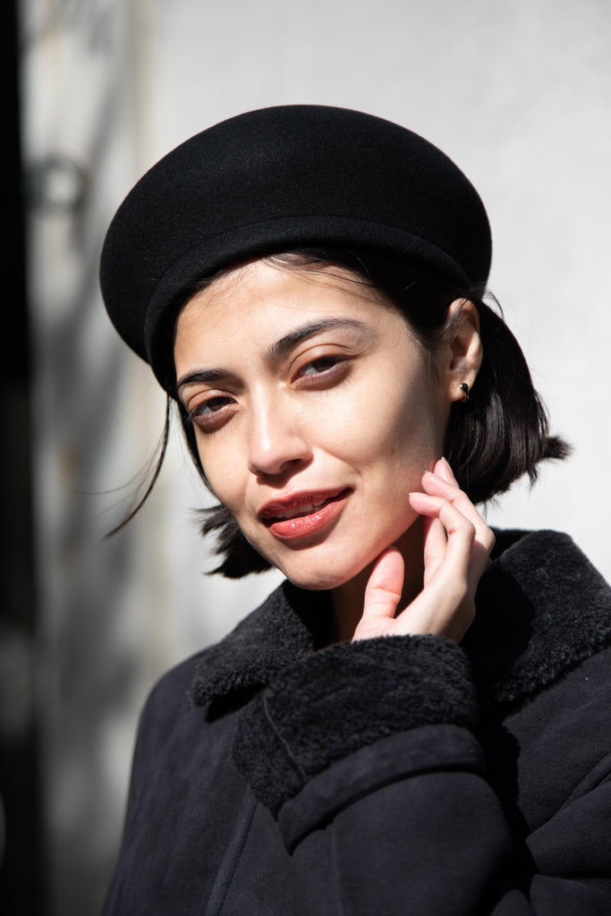 Signa 1925 | Felt Structured Beret in Black