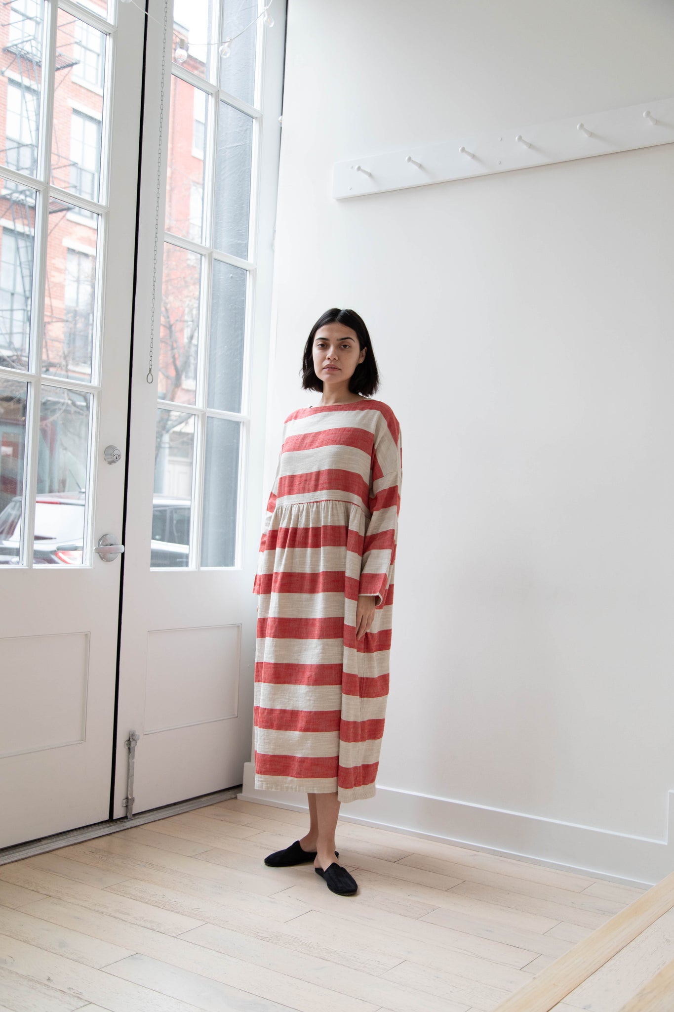 Ichi Antiquités | Stripe Dress in Red & Natural
