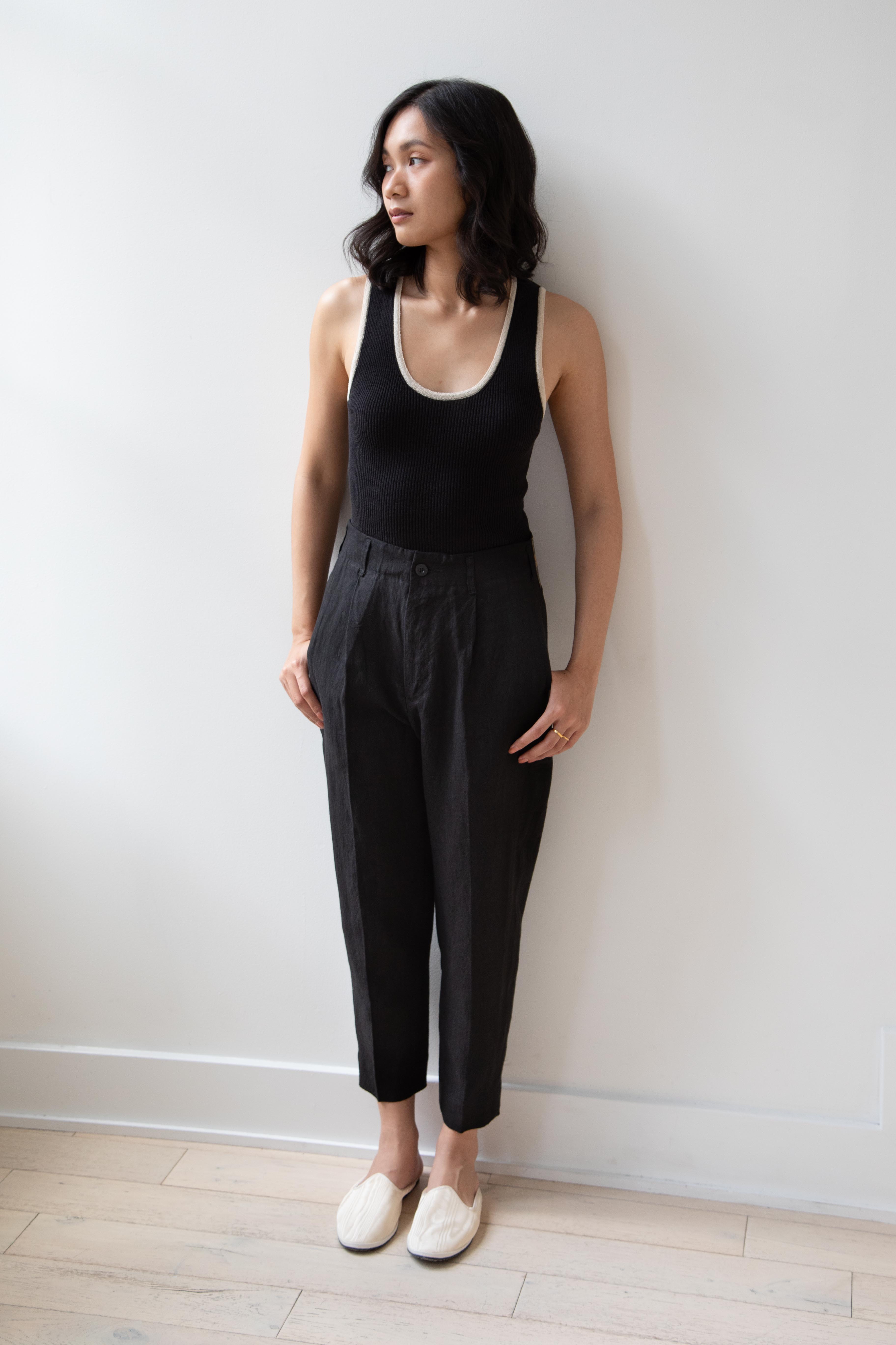 rennes — Aseedonclöud | HW Slacks in Black Linen