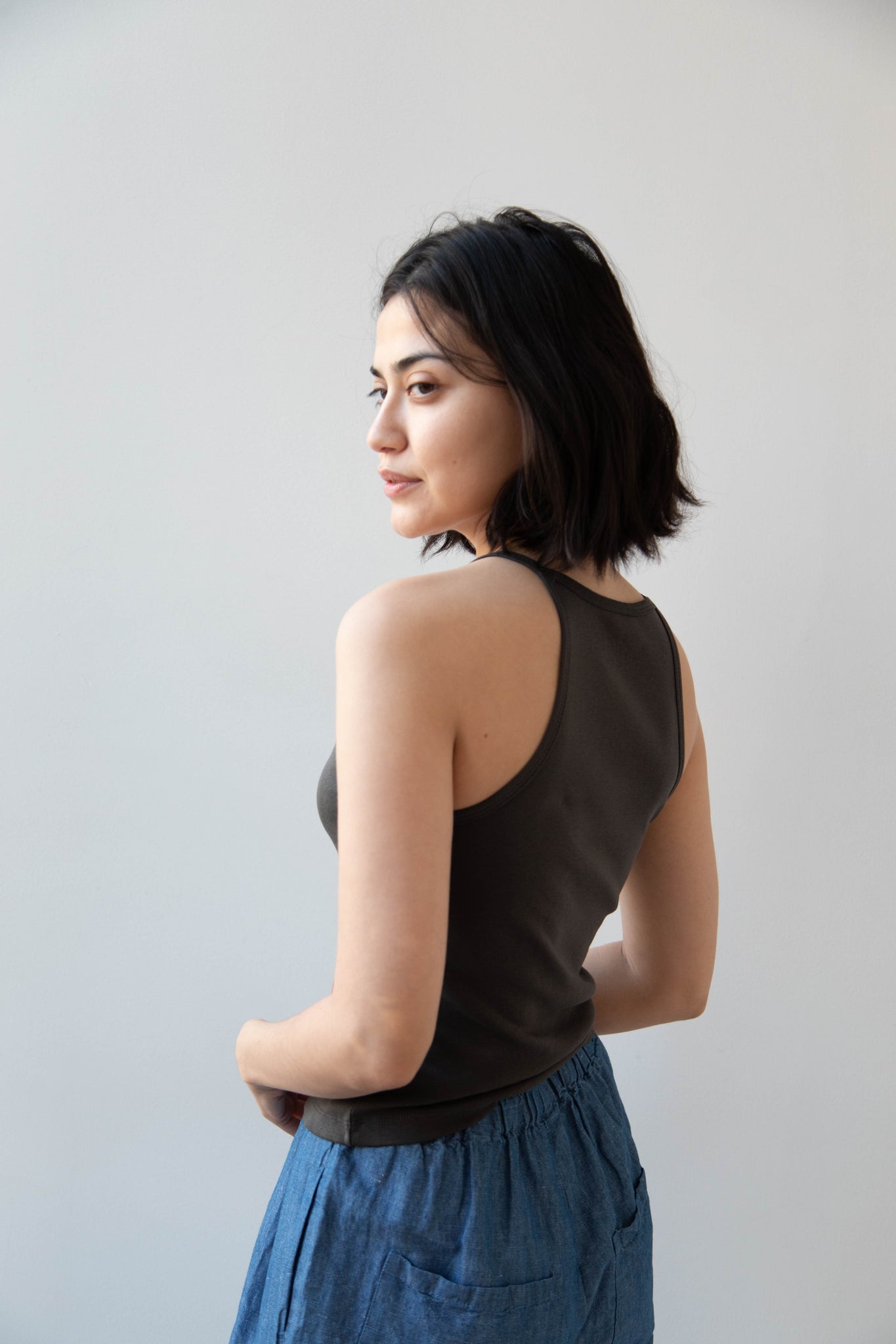 Nothing Written | Nico Sleeveless Tank in Charcoal