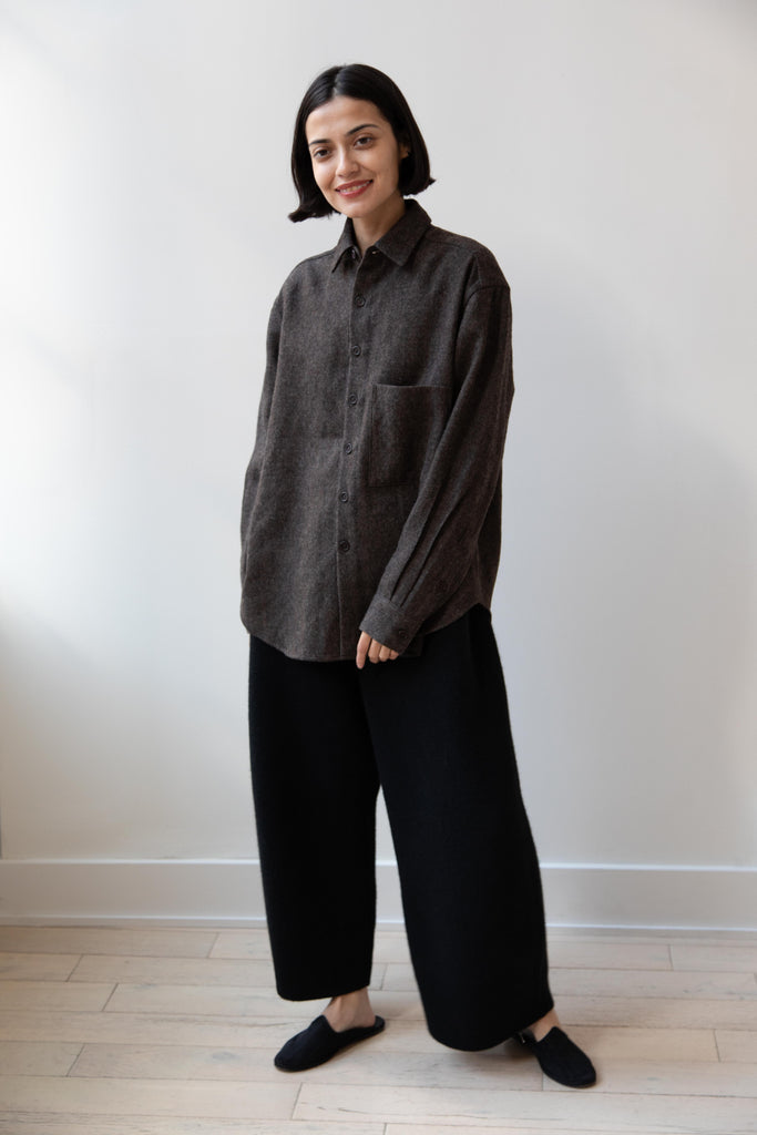 Evan Kinori | Big Shirt Two in Dark Brown