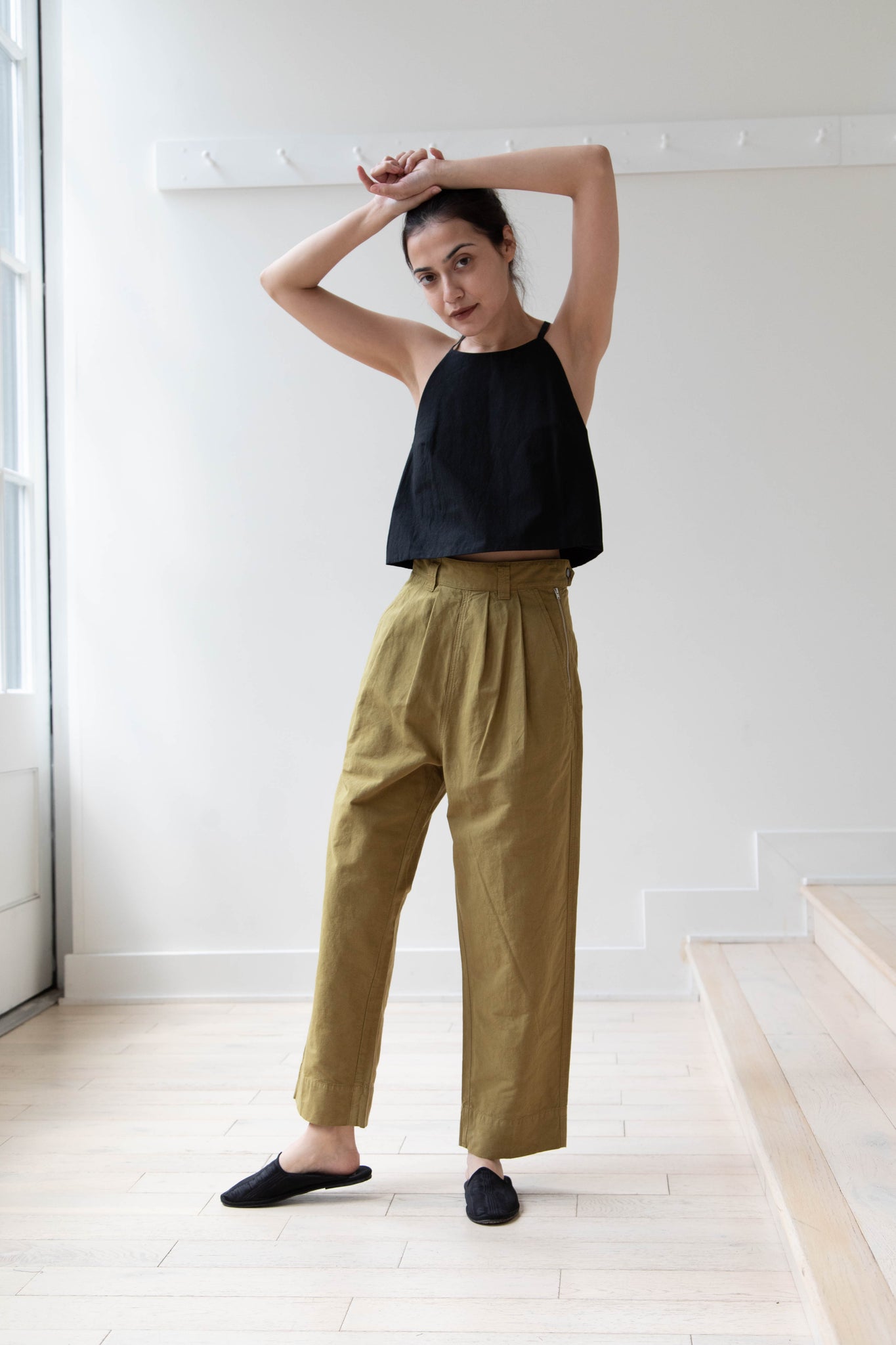 MHL | Side Closure Trousers in Light Olive