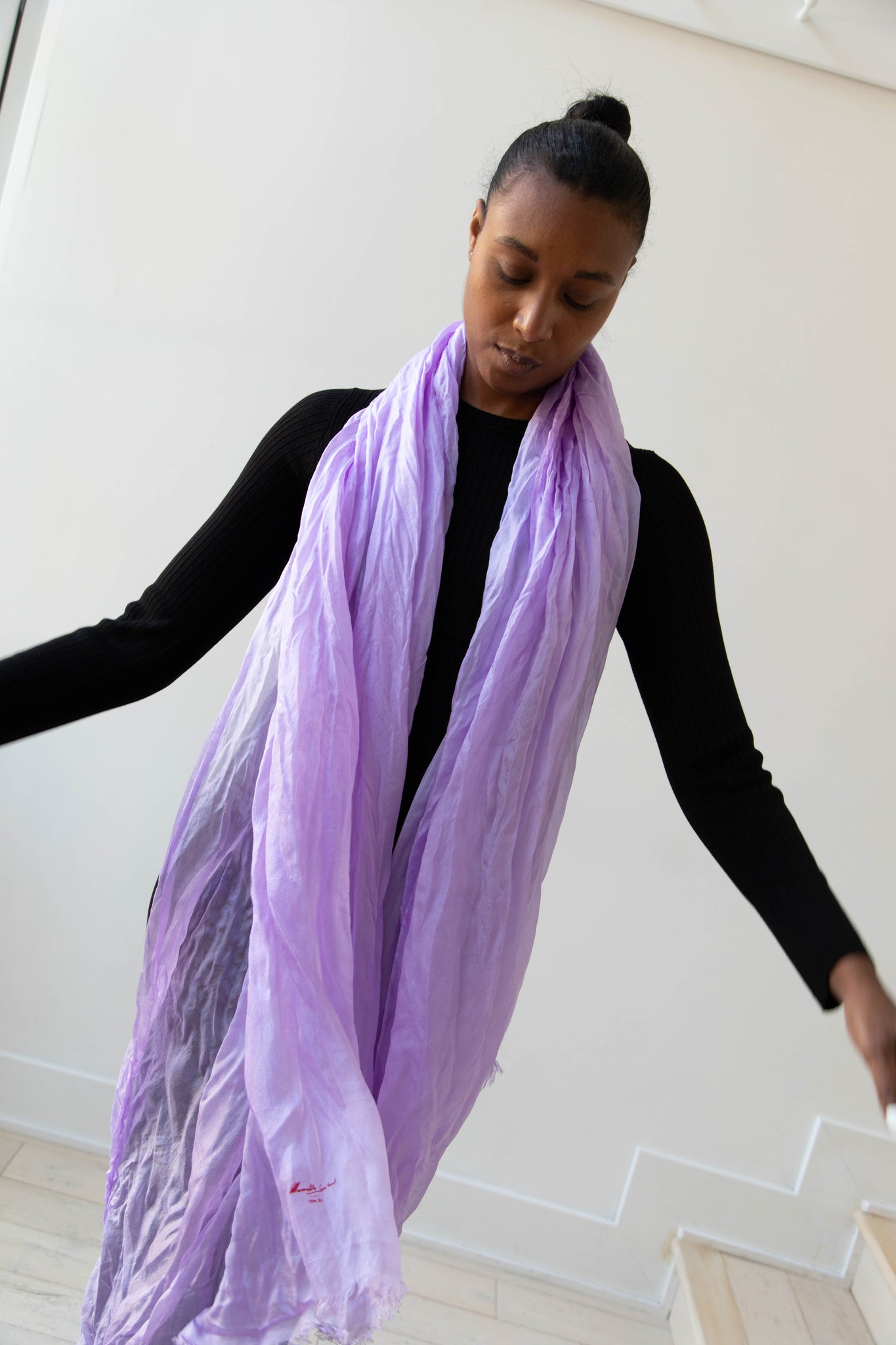 Manuelle Guibal | Silk Scarf in Purple Rain