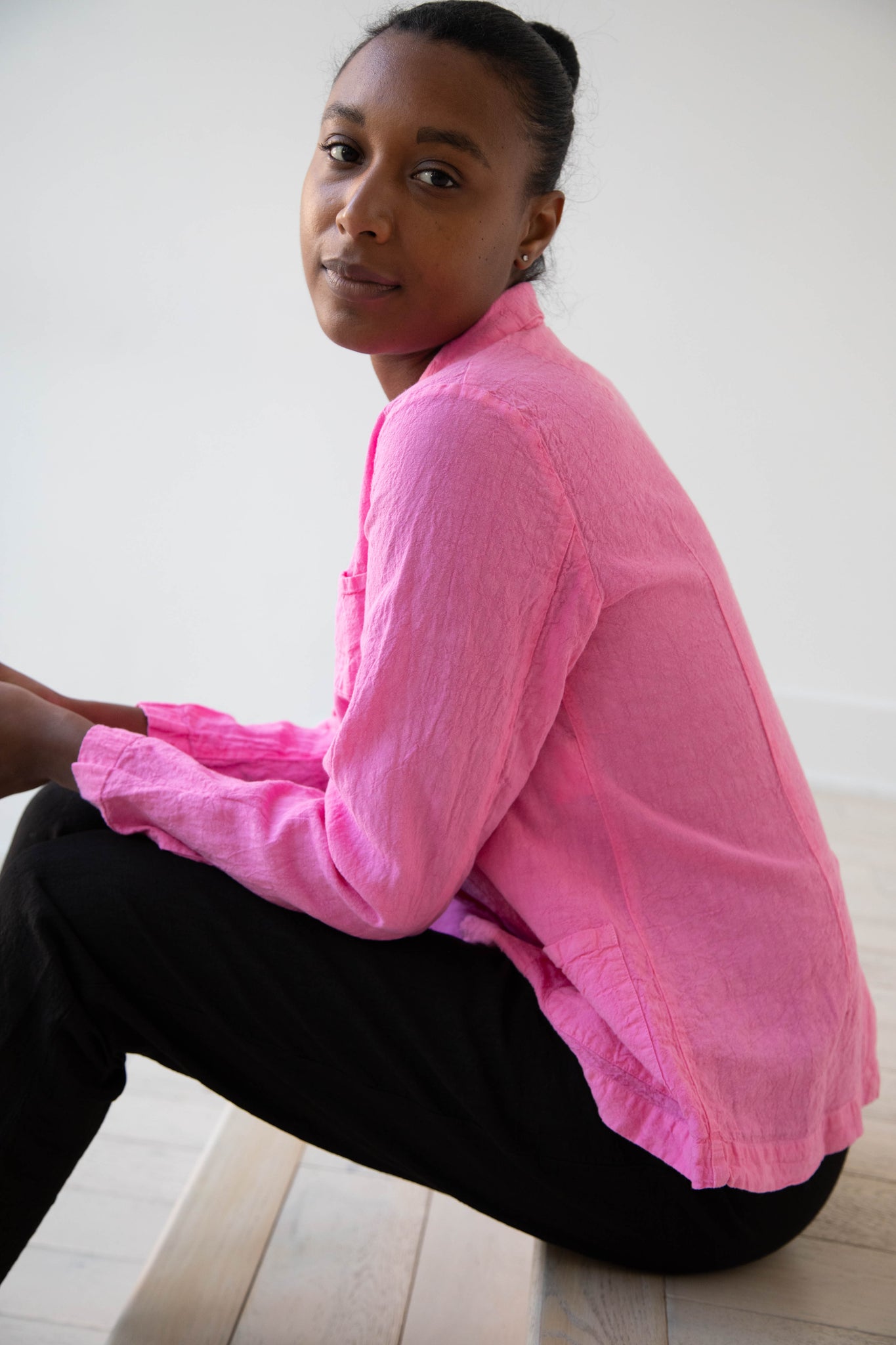 Manuelle Guibal | Linen Jacket in Pink Mimi