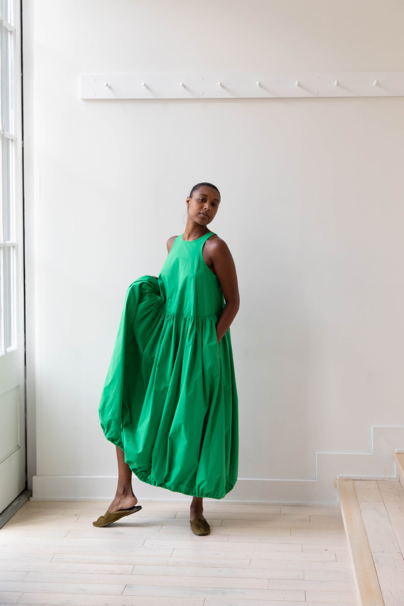 Sayaka Davis | Balloon Dress in Apple Green