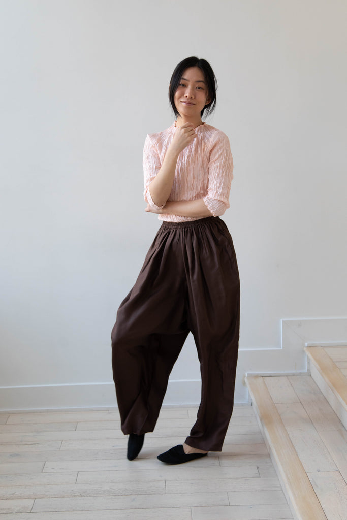 Anaak | Thali Cocoon Pants in Cacao Silk