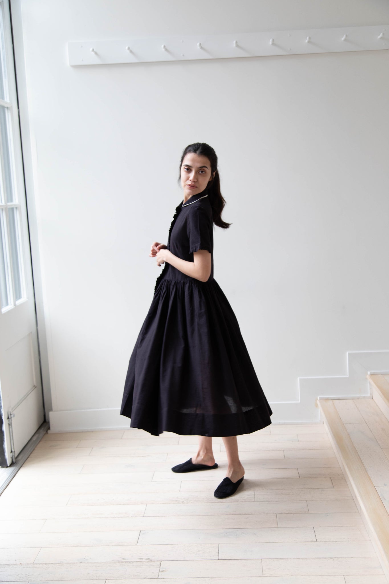 Khadi & Co. | Nice Dress in Black Cotton