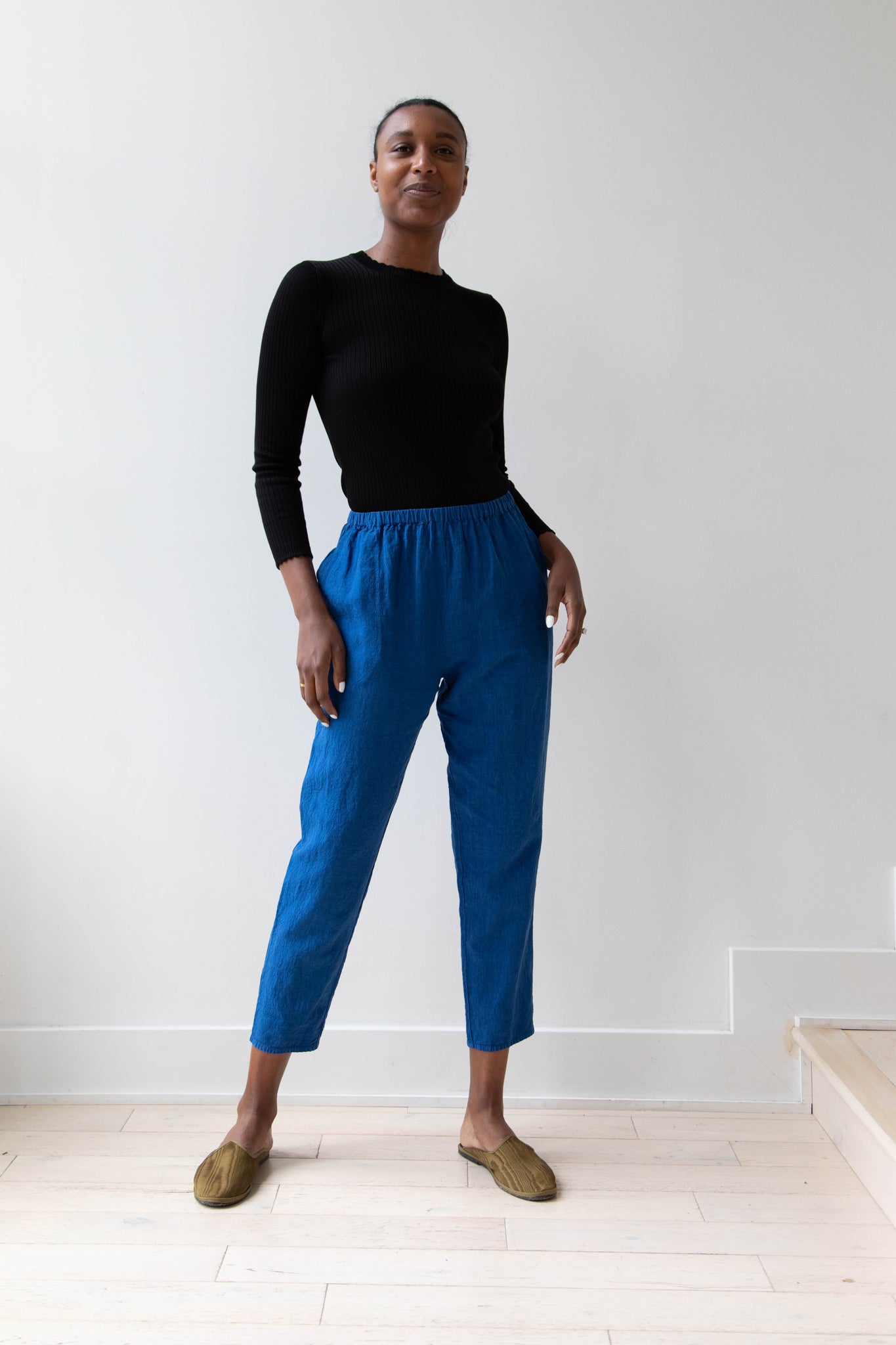 Manuelle Guibal | Simple Pantalon in Cobalt Plouf