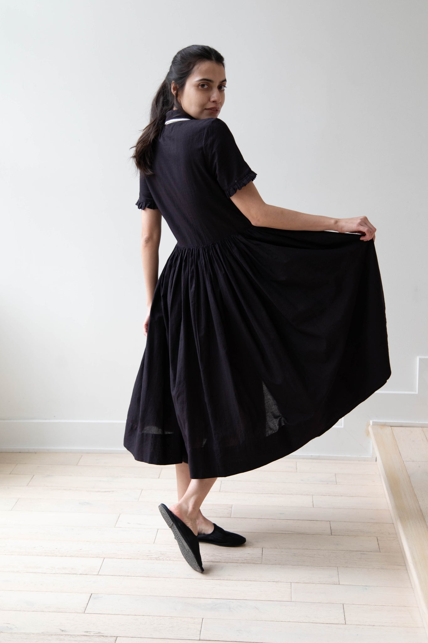 Khadi & Co. | Nice Dress in Black Cotton