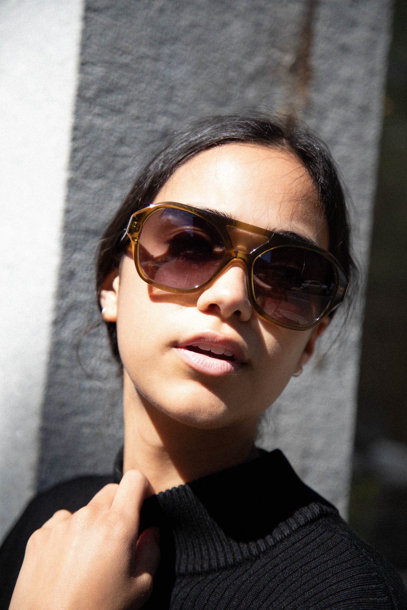 Eva Masaki | Chiyo Sunglasses in Honey