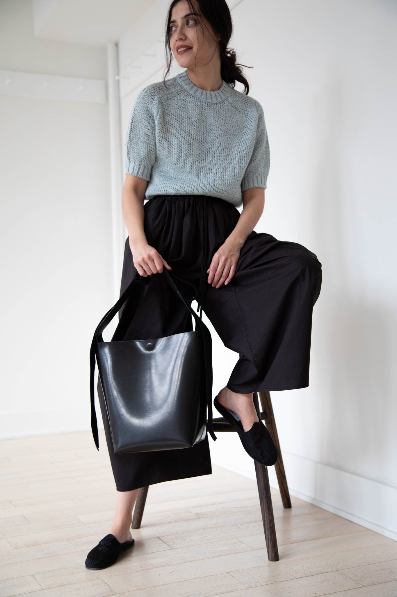 Melete | Liminal Bucket Bag with Felt Strap