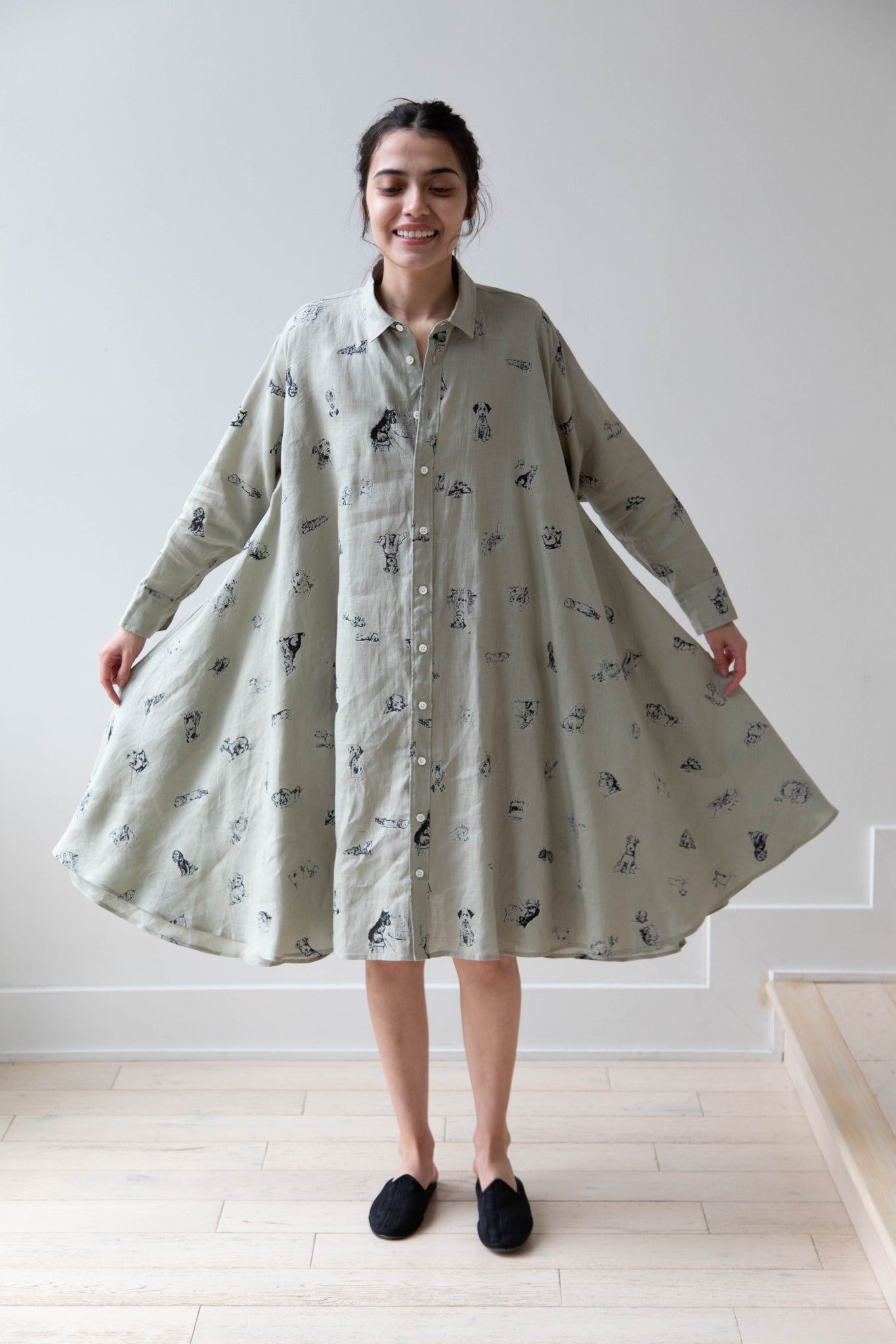 Old Man's Tailor | Sketchbook Tunic Dress with Dogs