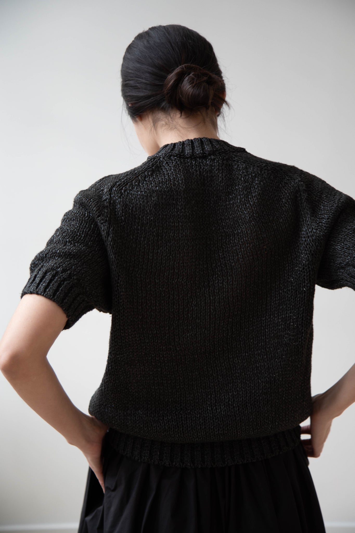 Nothing Written Bamboo Short Pullover in Charcoal