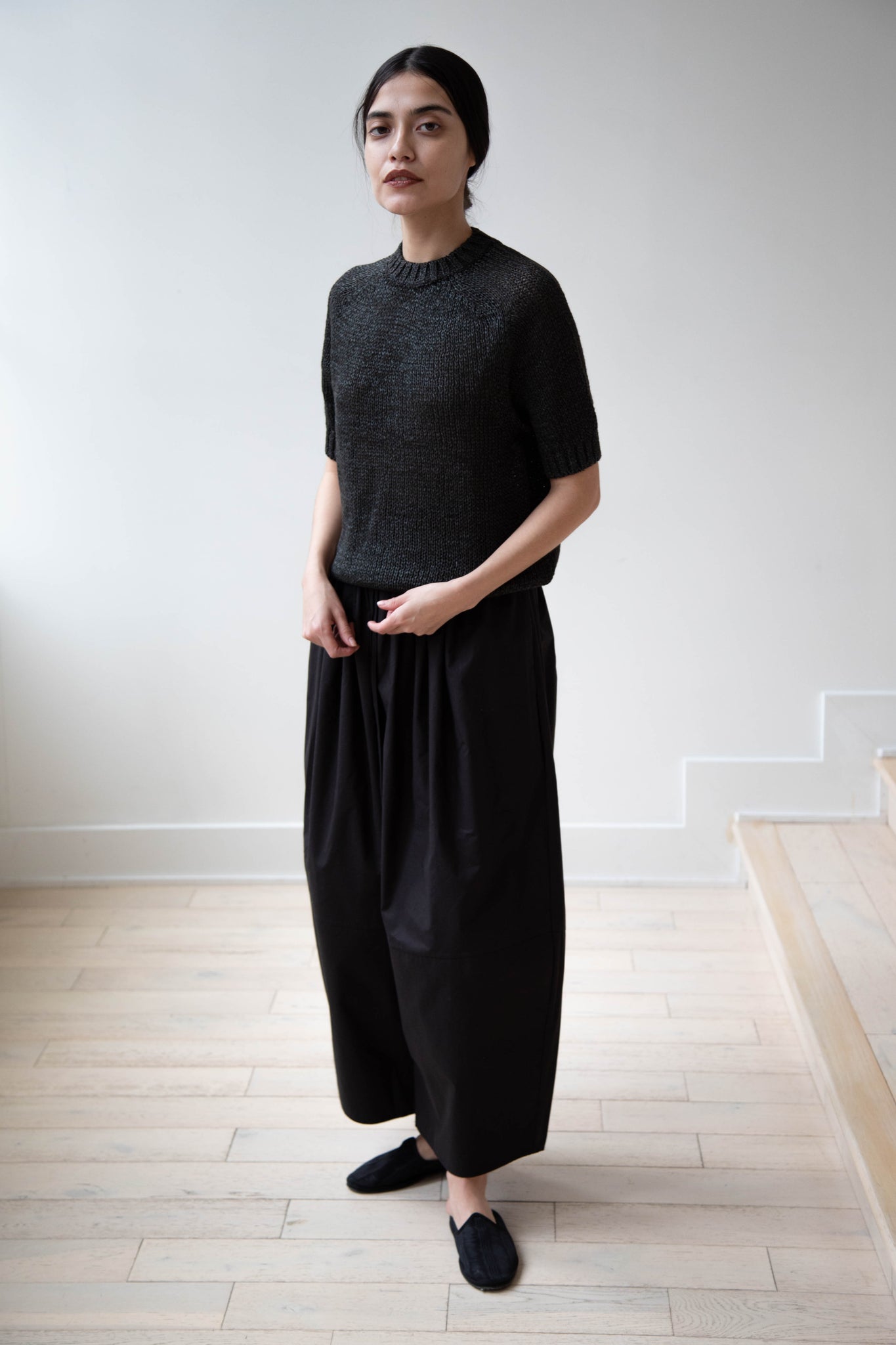 Nothing Written Bamboo Short Pullover in Charcoal