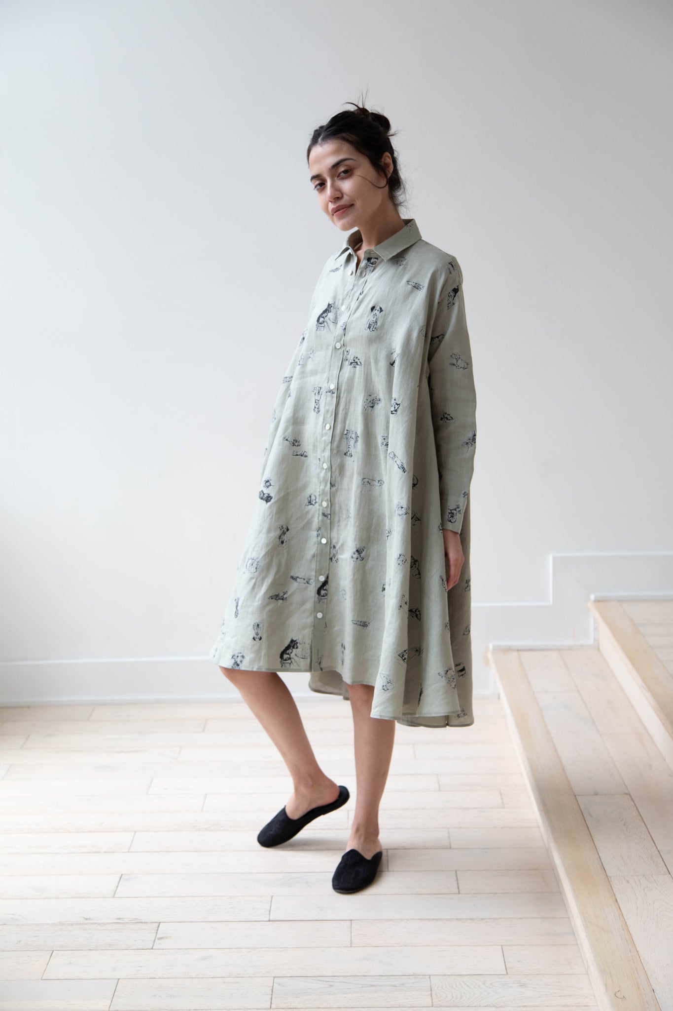 Old Man's Tailor | Sketchbook Tunic Dress with Dogs