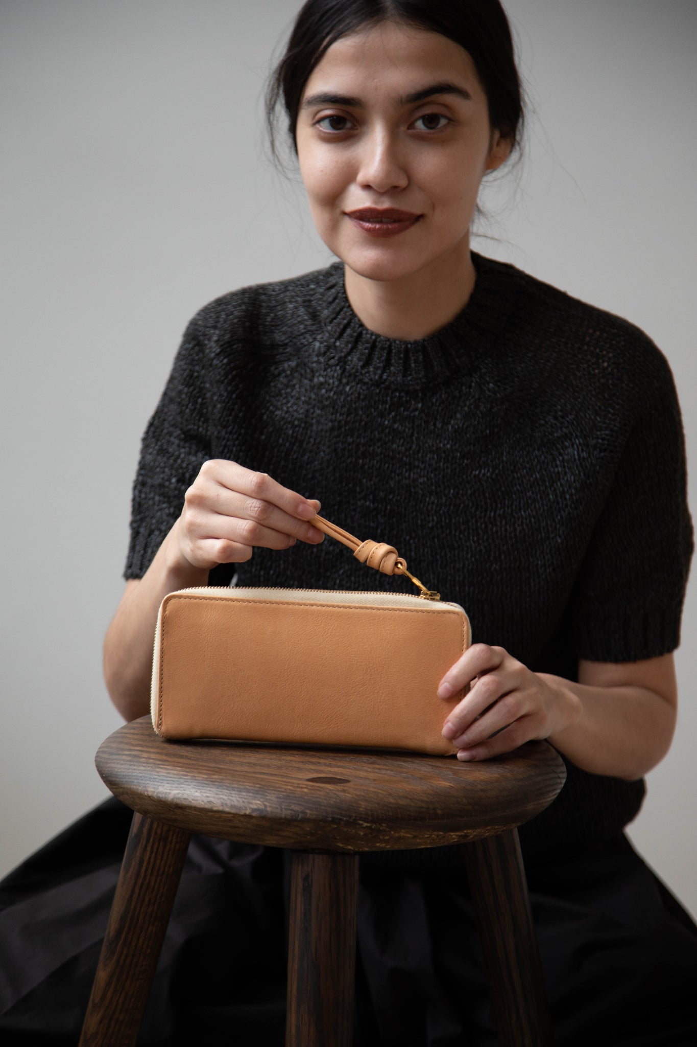 rennes Sabine Wallet in Natural Leather