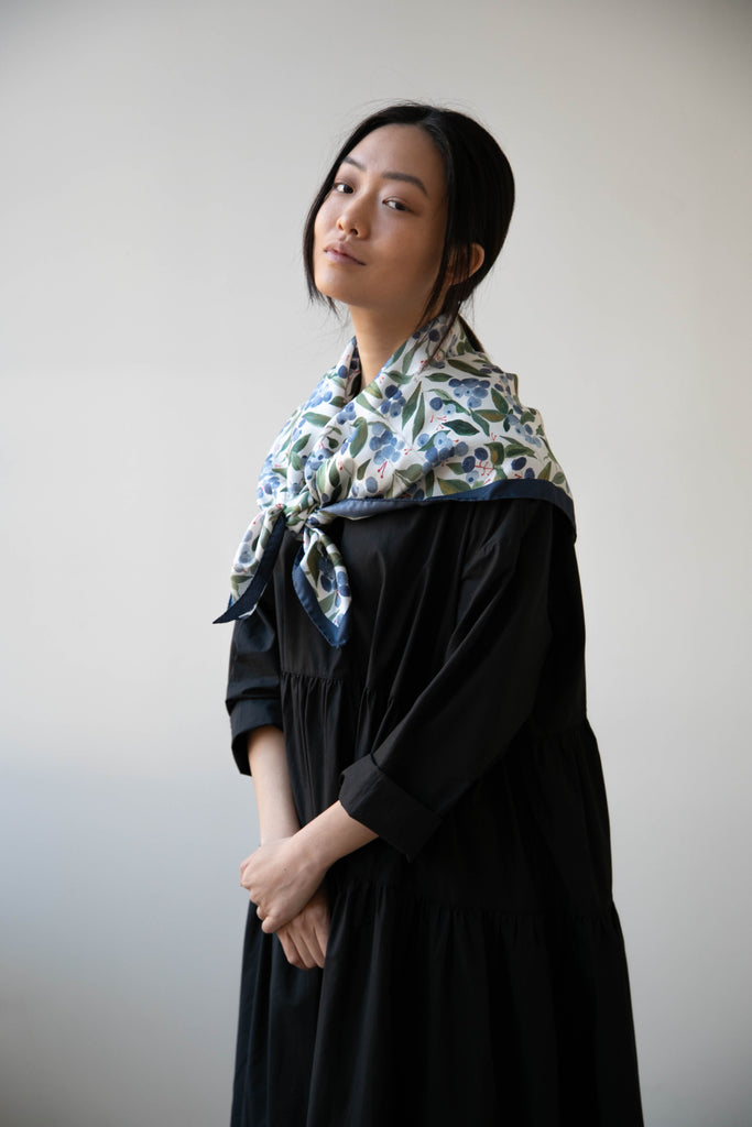 Lettie Briggs Blueberry Silk Scarf