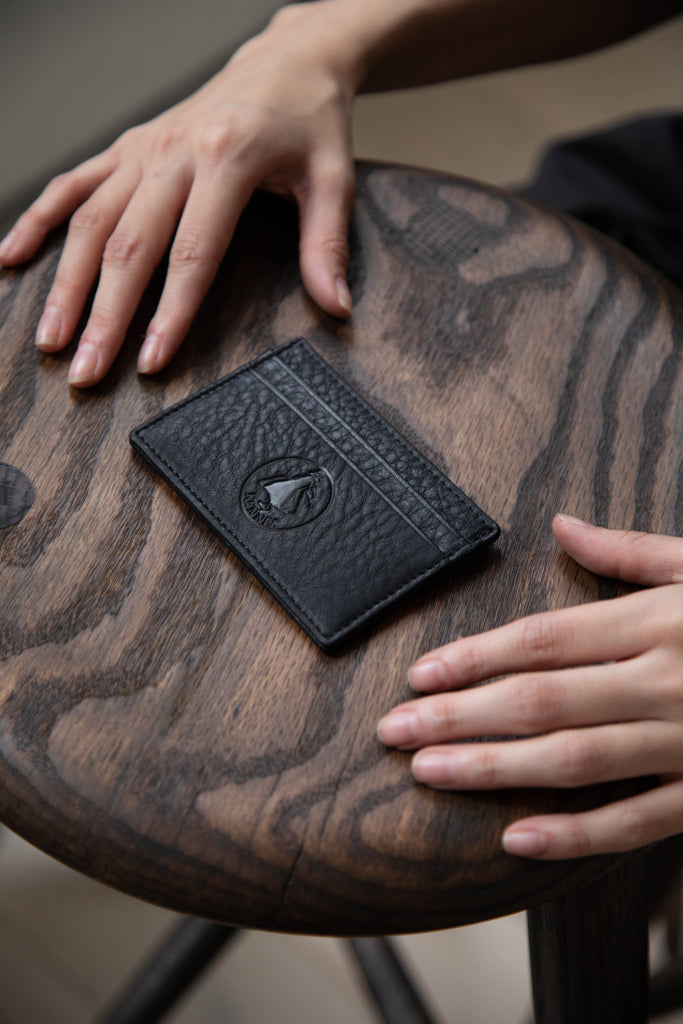 rennes Card Case in Black Leather