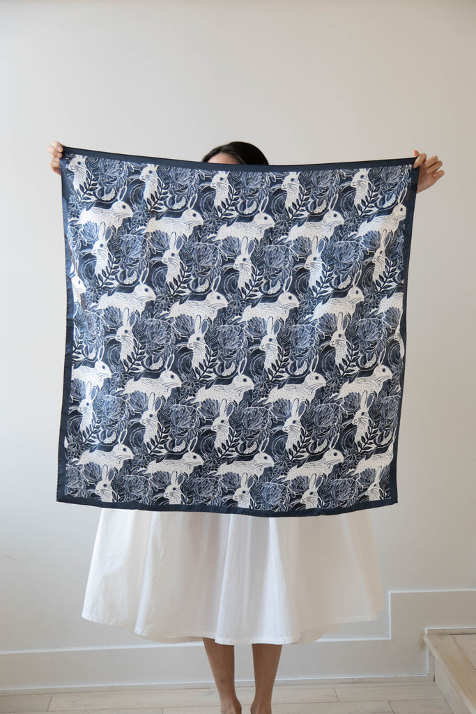 Lettie Briggs Bunny Silk Scarf