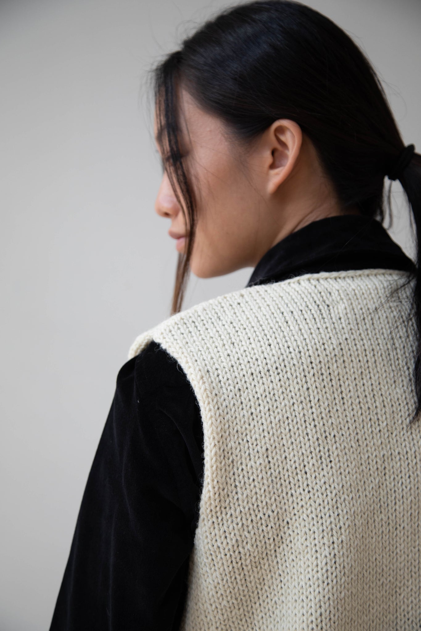 Bergfabel Wool Vest in Natural Cream
