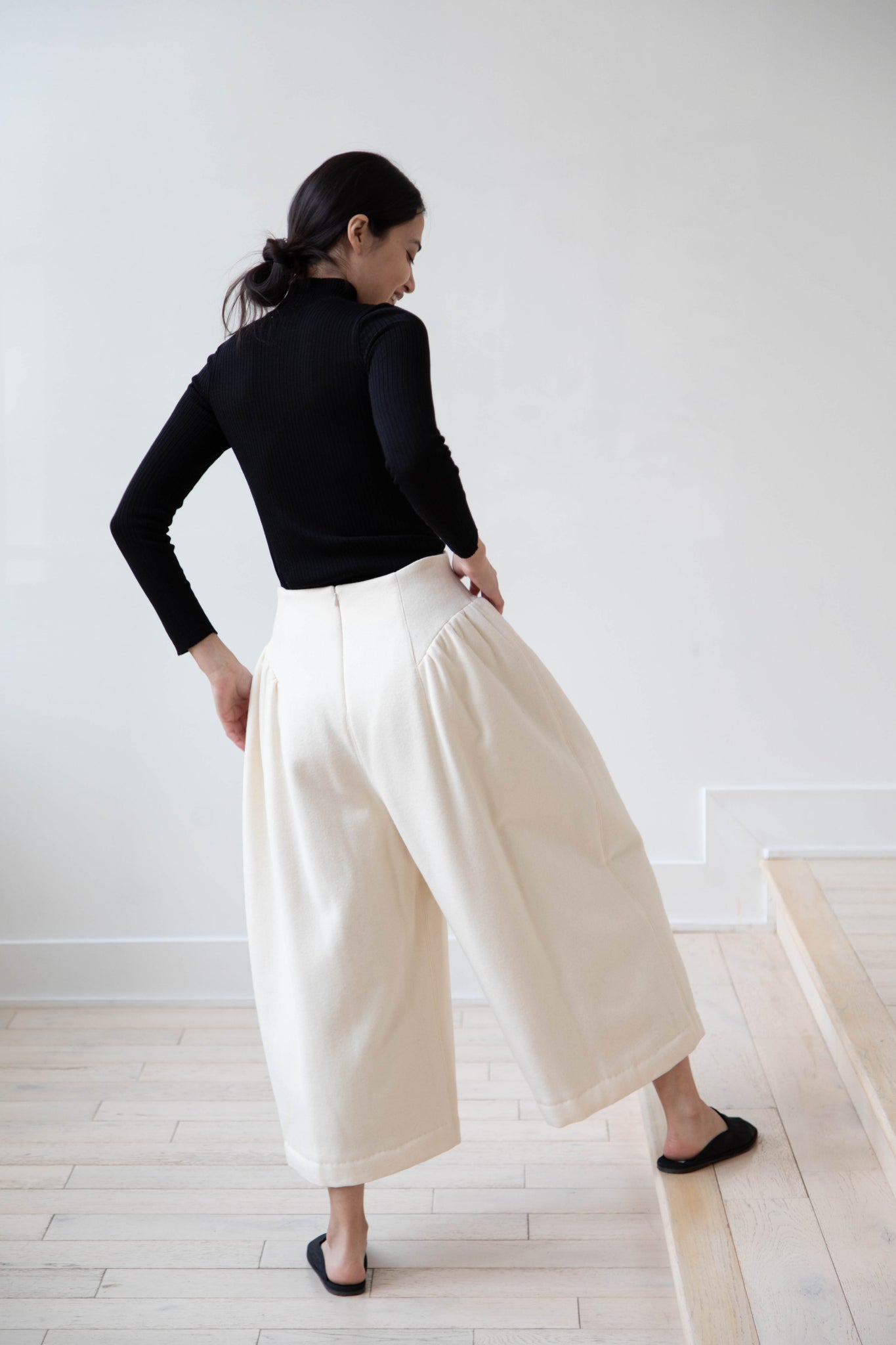 Tenne Handcrafted Modern | Wool Culottes in Ivory