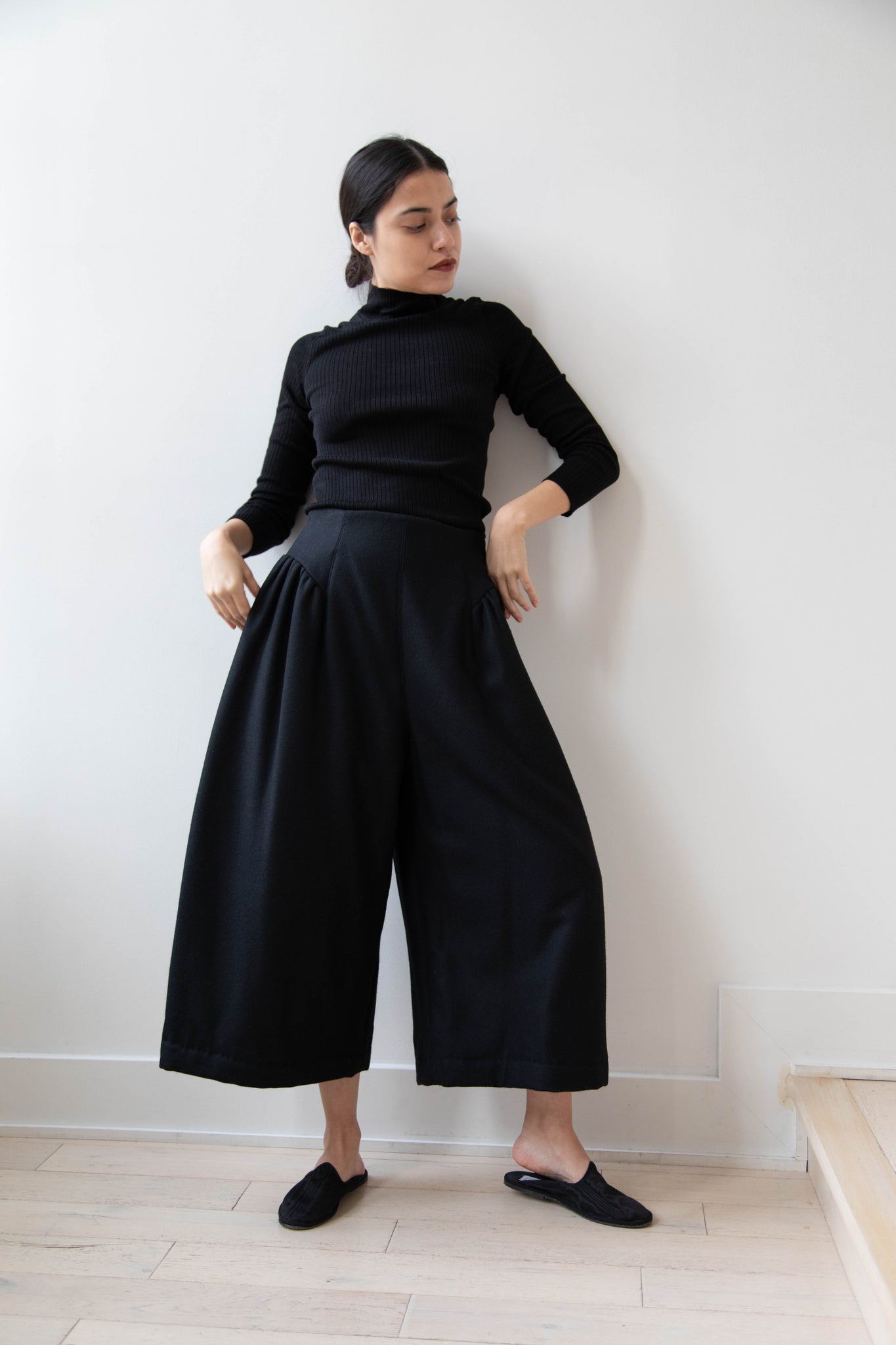 Tenne Handcrafted Modern | Wool Culottes in Ivory