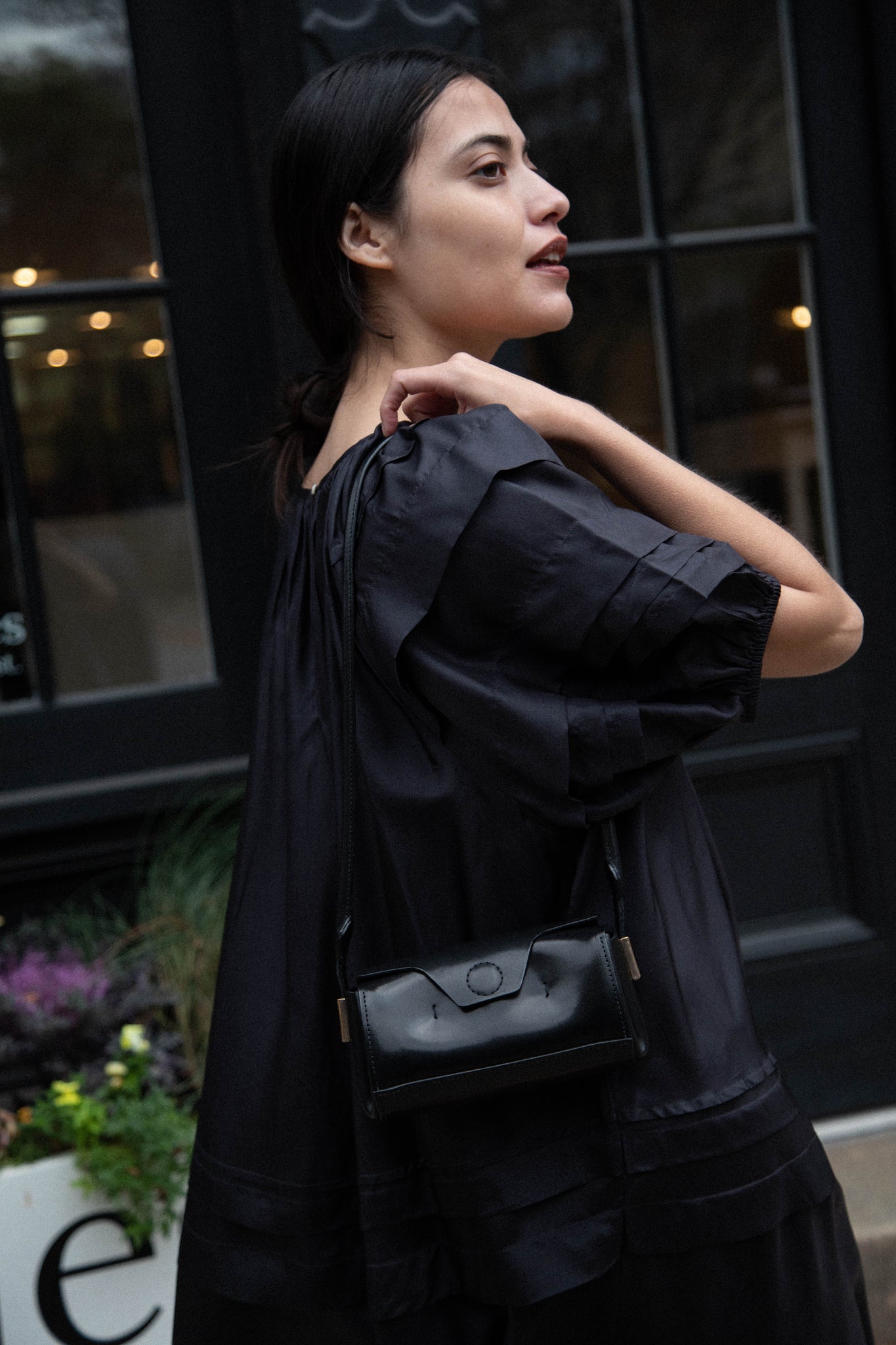 Melete | Mini Stella Bag in Black