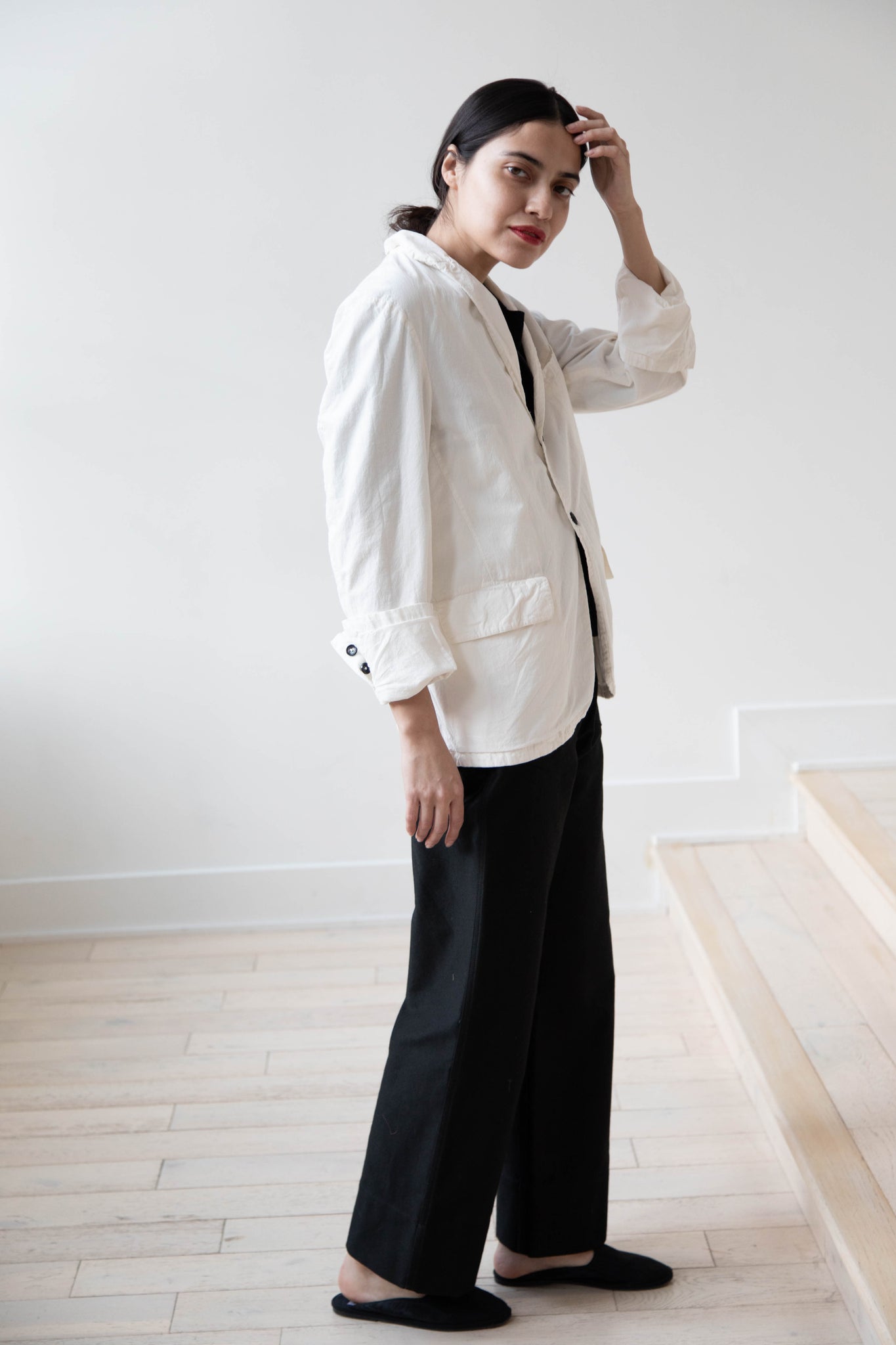 Vas-y Lentement | Tailored Cotton Jacket in Natural