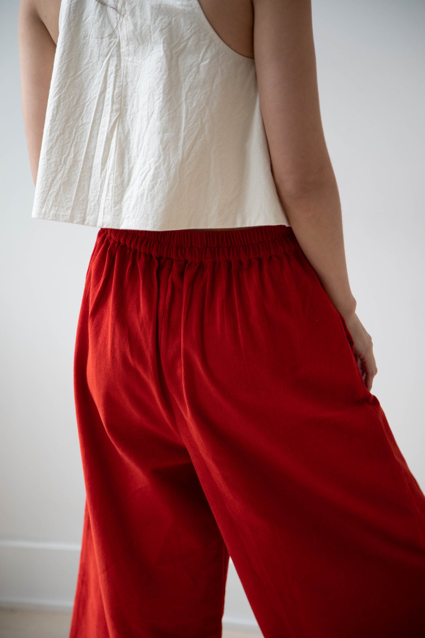 Runaway Bicycle | Marshall Pant in Red Cotton