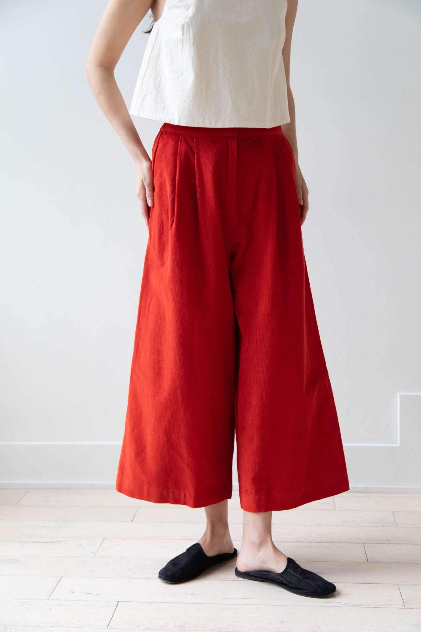 Runaway Bicycle | Marshall Pant in Red Cotton
