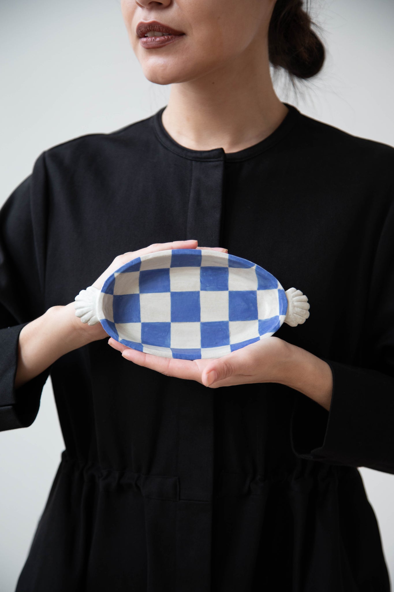 Alix Soubiran Checkered Handle Dish