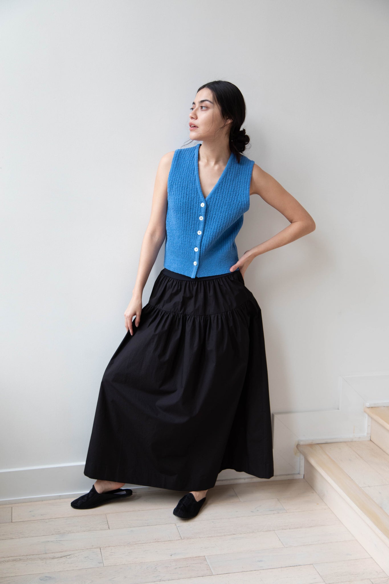 The Loom Gather Skirt in Black