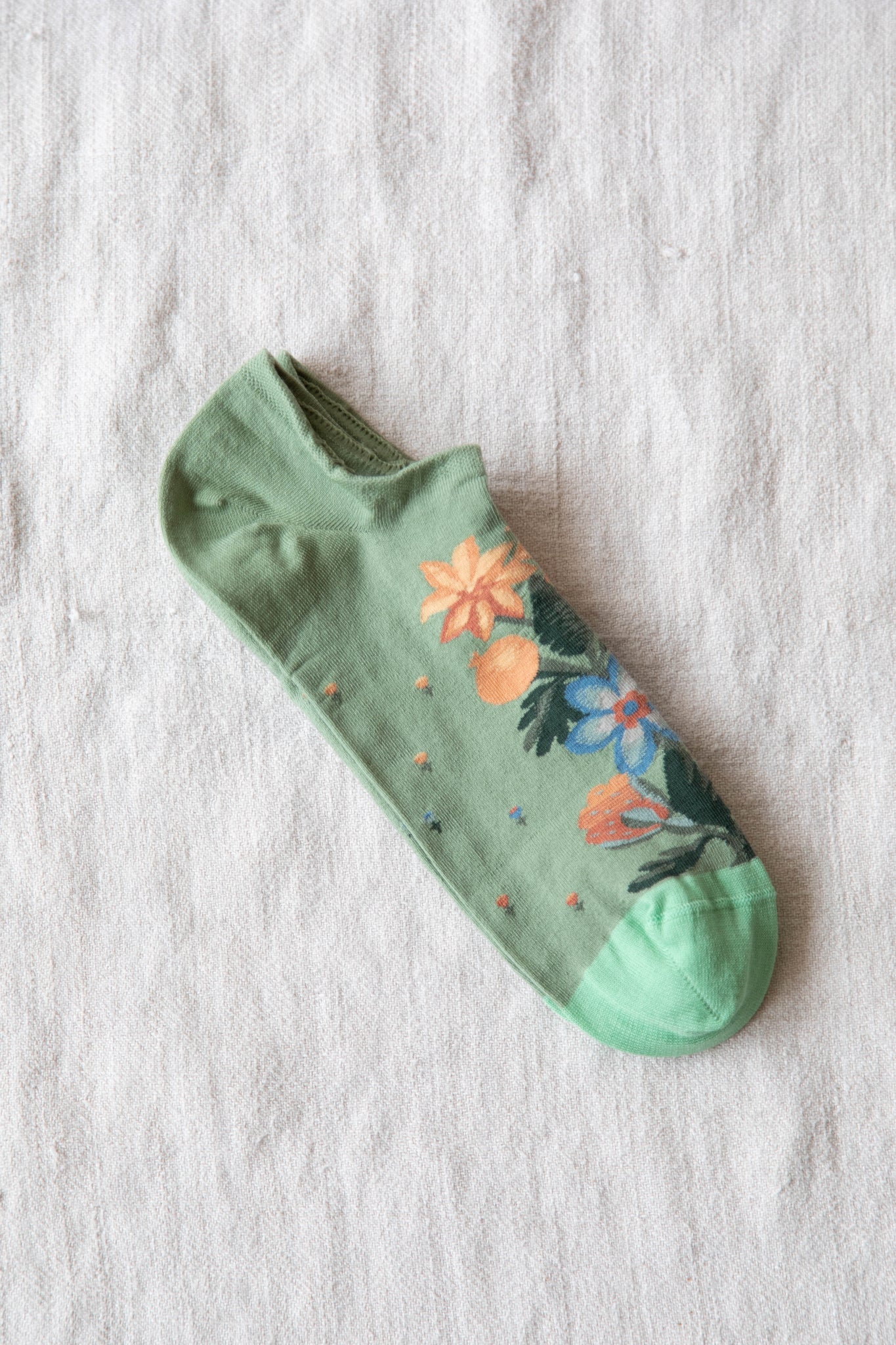 Bonne Maison | Green Botanical Short Socks