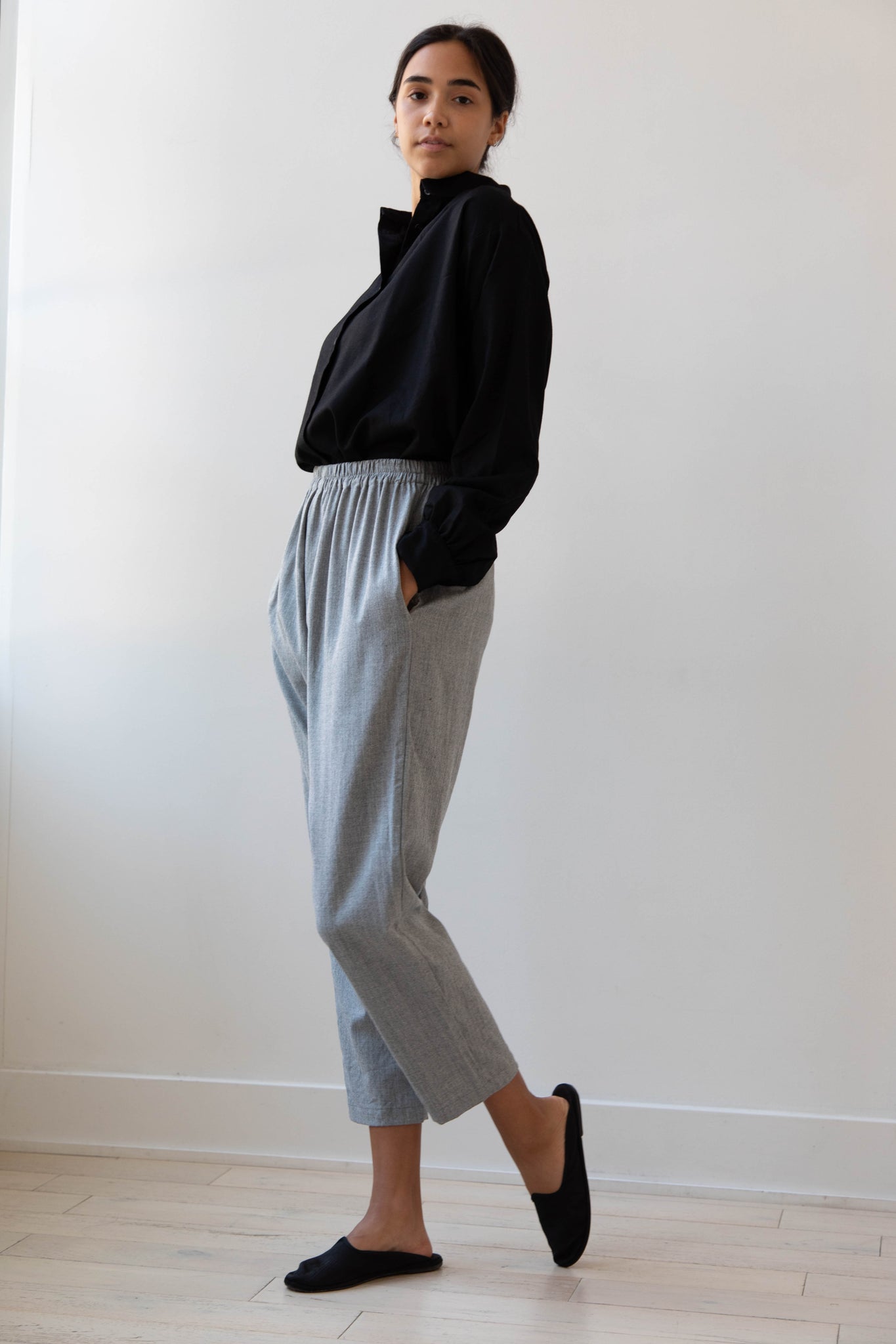 Gallego Desportes Tapered Trouser in Grey