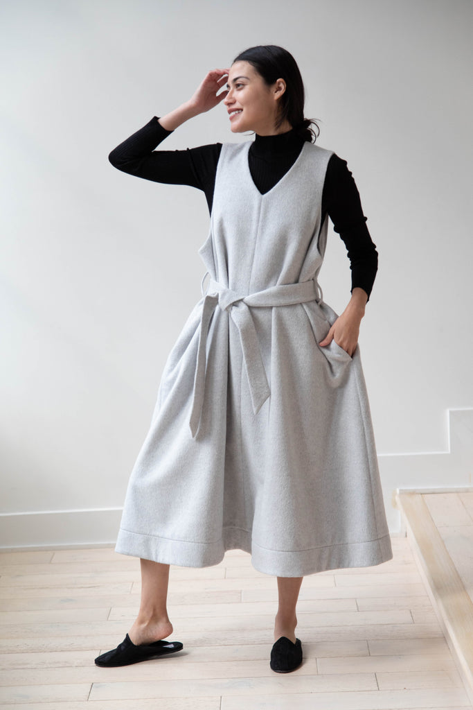 The Last Flower of the Afternoon Swing Dress in Dove