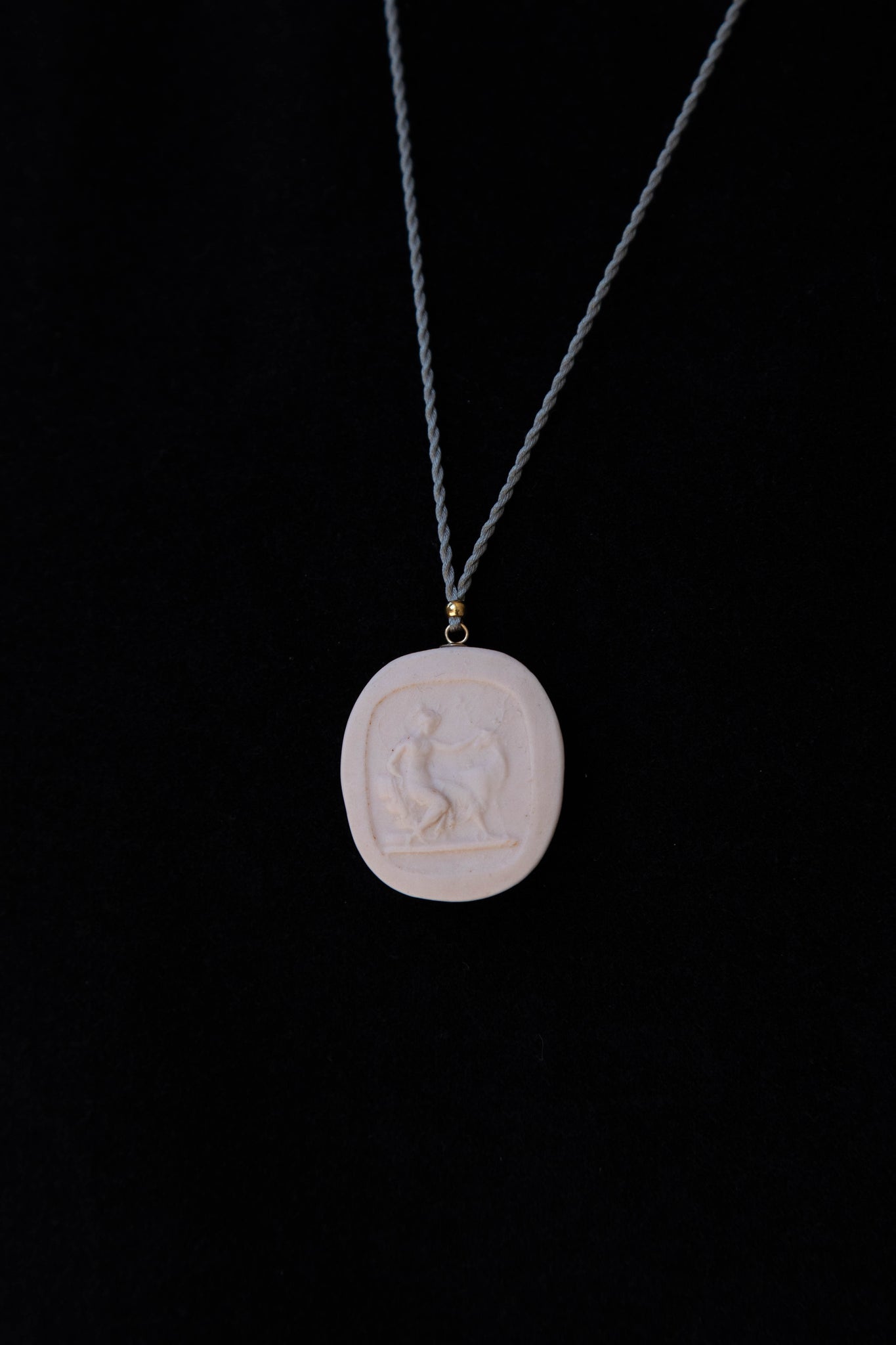 Marcie McGoldrick Cameo Pendant Diana with Stag in Blush