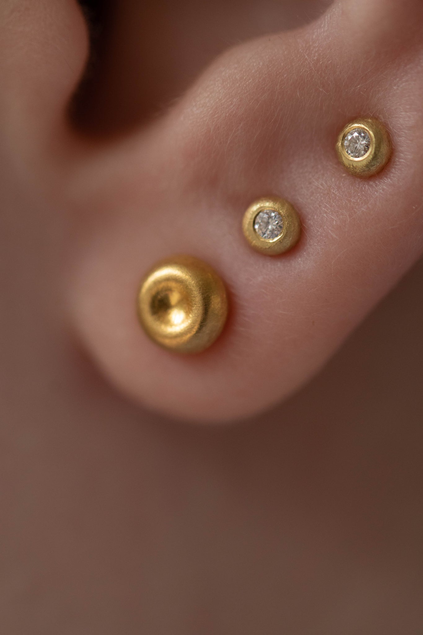Handmade 22k Gold Plated Sterling Silver Stud Earrings - Vibrant Buttons |  NOVICA