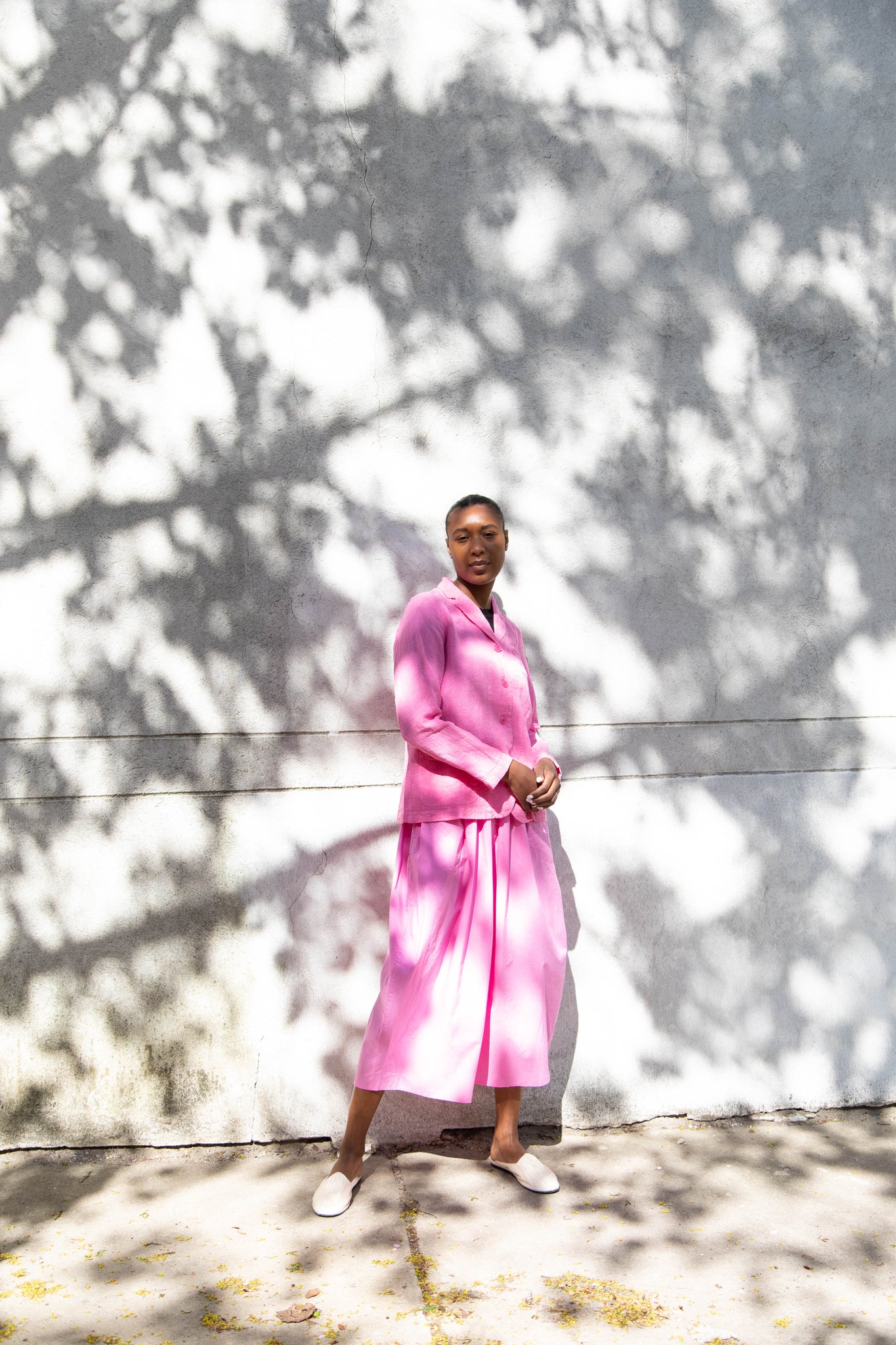 Manuelle Guibal | Linen Jacket in Pink Mimi