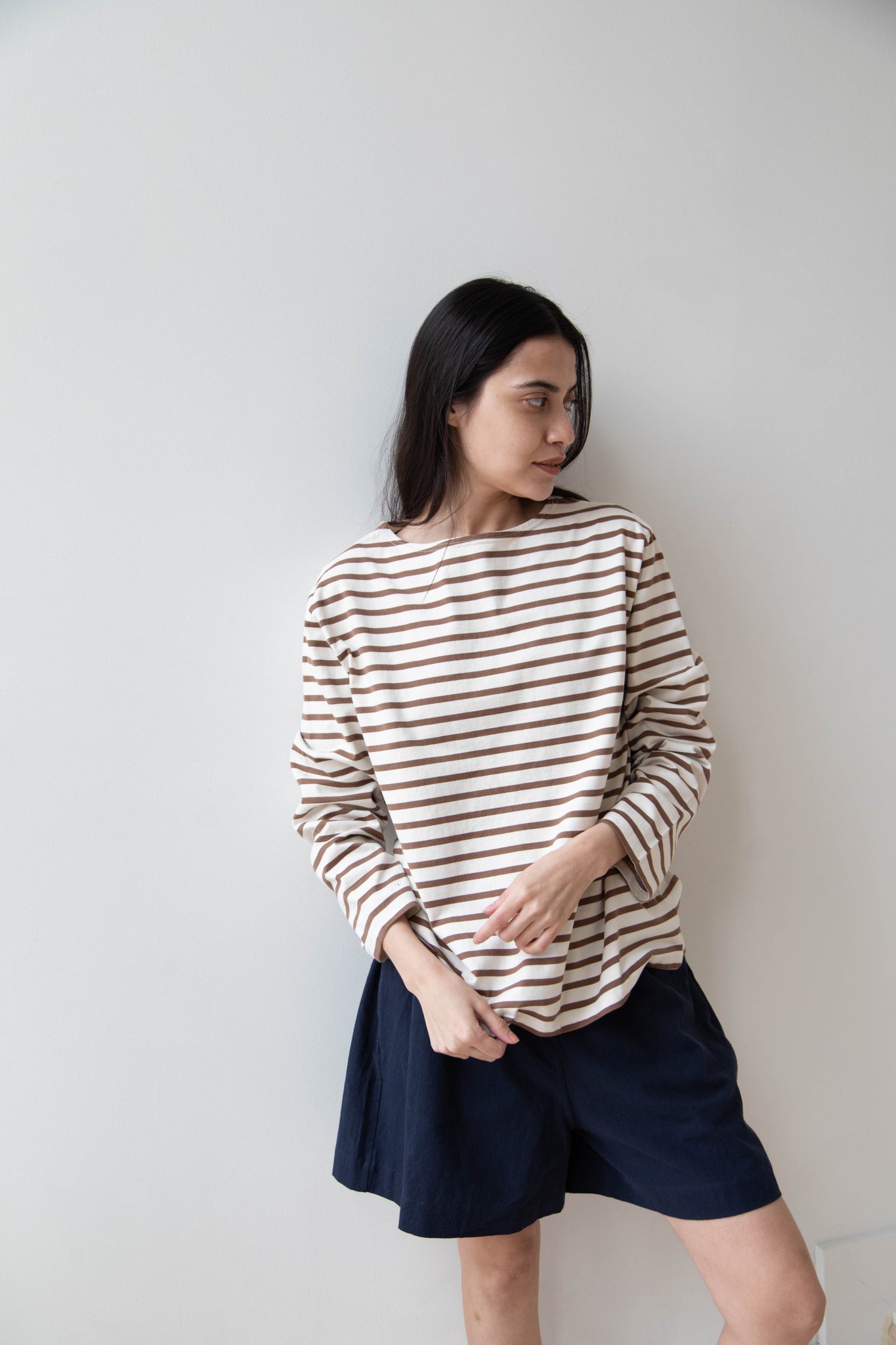 Ichi | Stripe T-Shirt in Tobacco