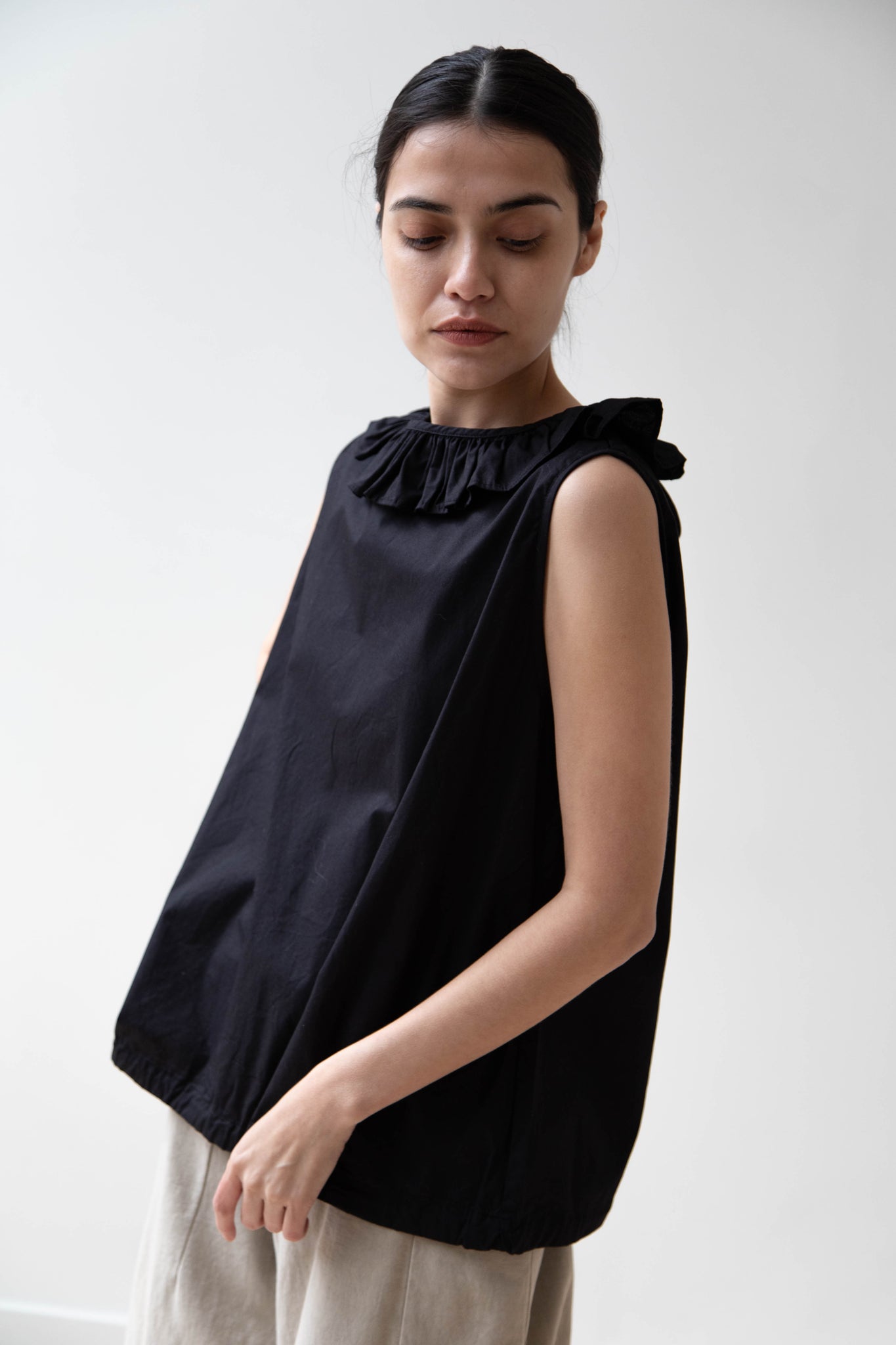 Nitto | Anna Top in Black Cotton