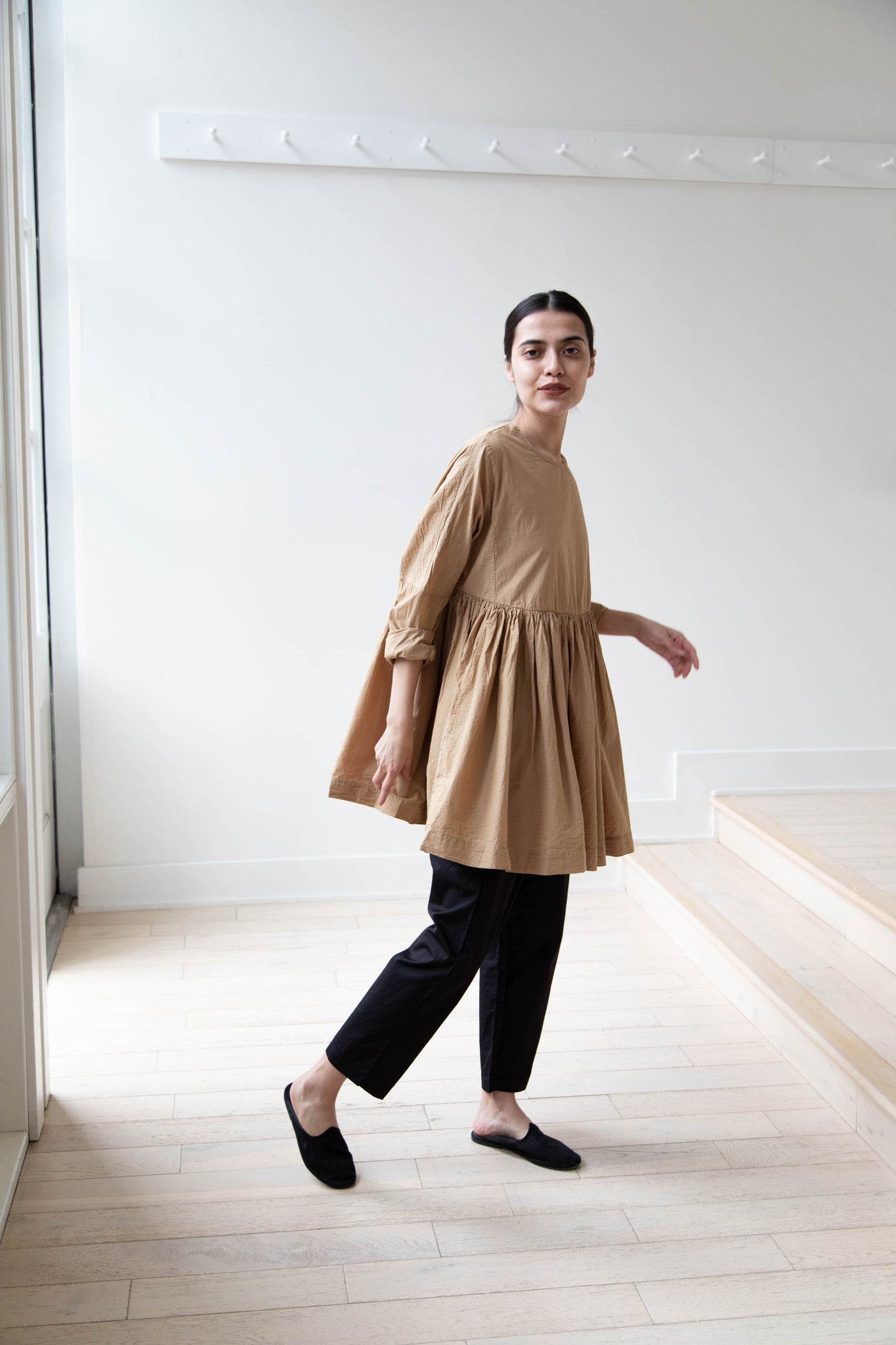 Casey Casey | Pyj Rouch Top Light Paper Cotton in Camel