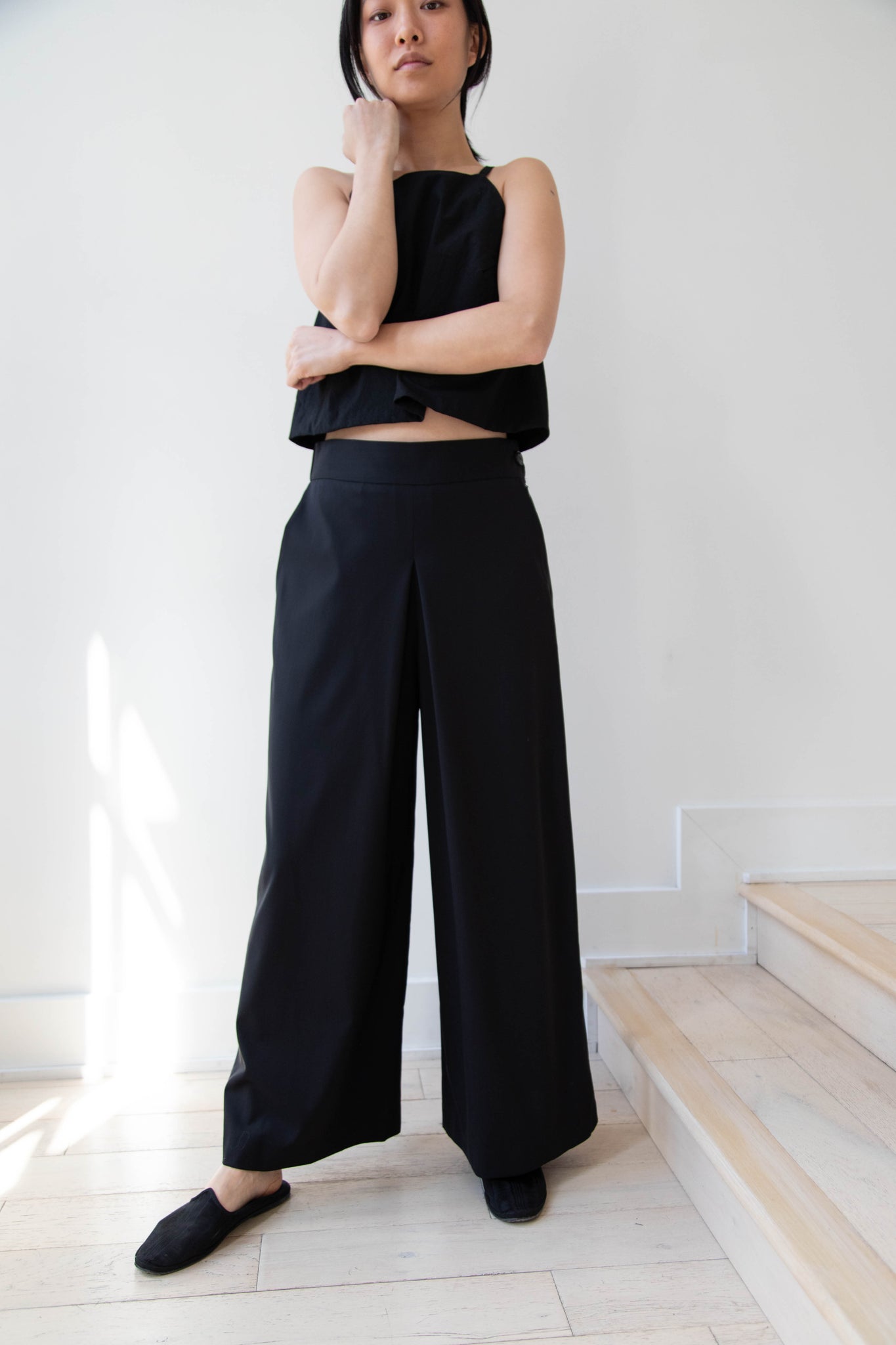 rennes — Arts & Science  Back Gum Tuck Culottes in Black