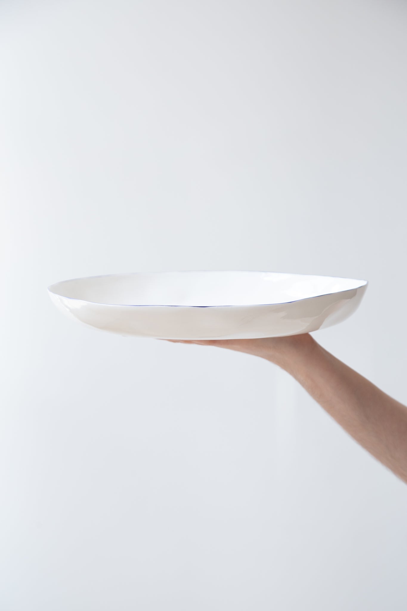 Feldspar | Serving Platter in White & Cobalt