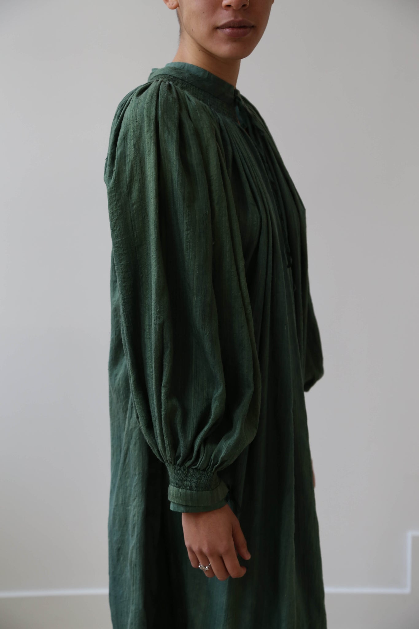 Atelier Bâba Lunetta Dress in Emerald Silk